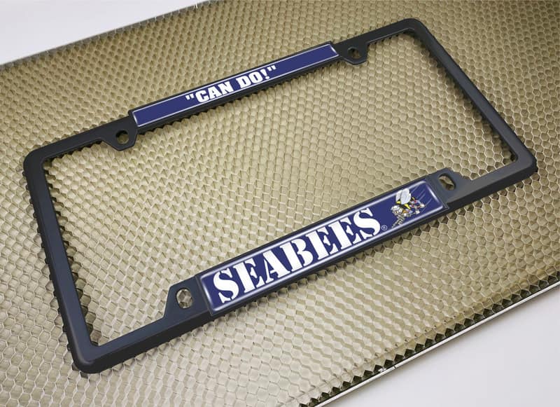 U.S. Navy Seabees - Car Metal License Plate Frame